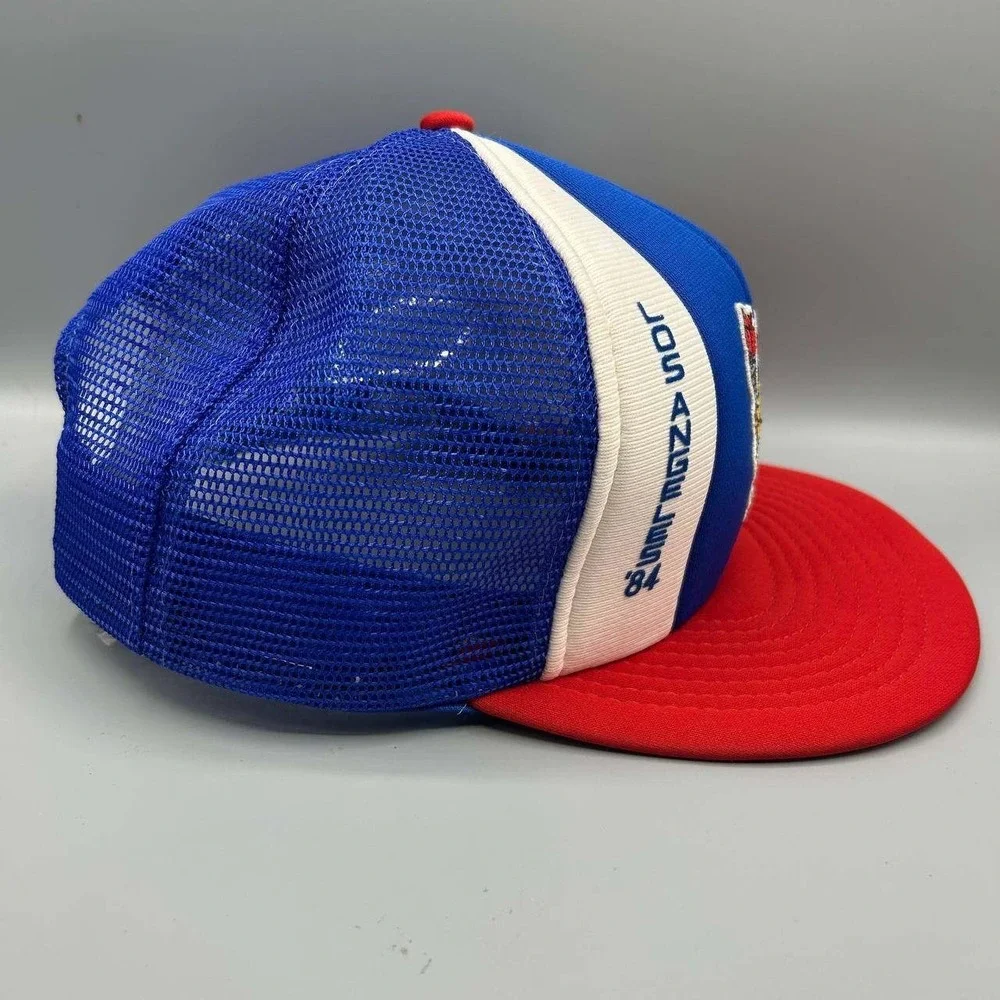 Vintage‎ 1984 Los Angeles Olympics Sam The Eagle Trucker Hat Men Snap Back Cap